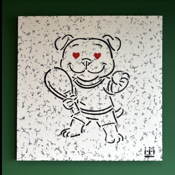 Le chien sportif 5 - 80x80cm - 1800€