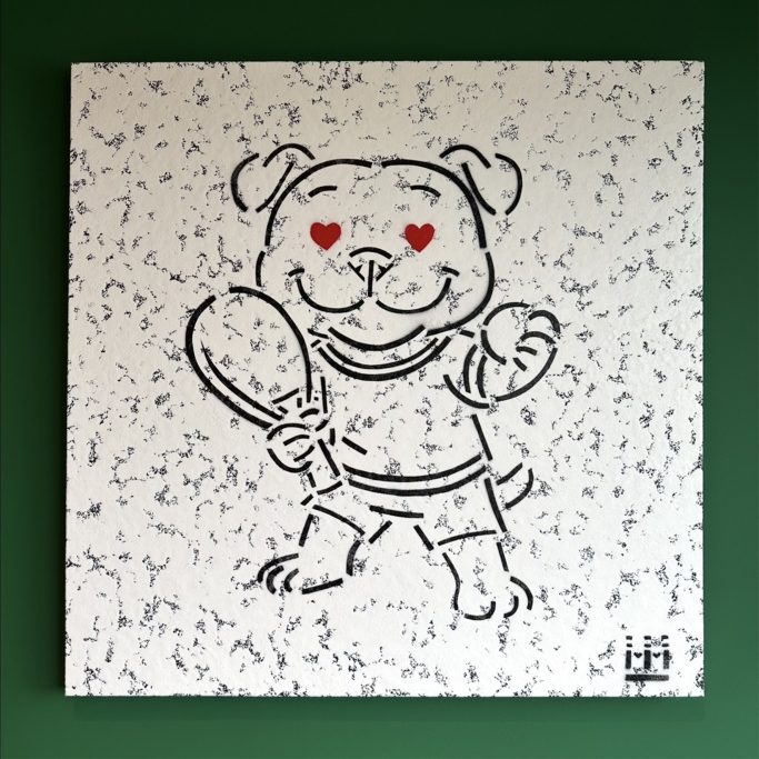 Le chien sportif 5 - 80x80cm - 1800€