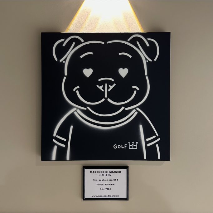 Le chien sportif 4 - 50x40cm - 600€