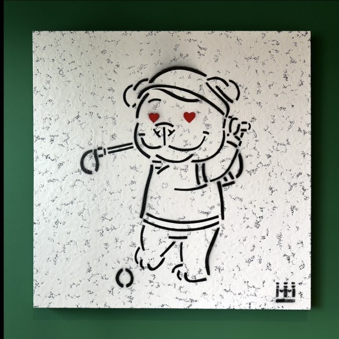 Le chien sportif 6 - 80x80cm - 1800€
